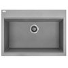 Laveo TAU jednokomorový granitový drez 70 x 50 cm, sivý SBT_5107