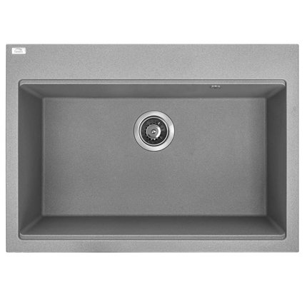 Laveo TAU jednokomorový granitový drez 70 x 50 cm, sivý SBT_5107
