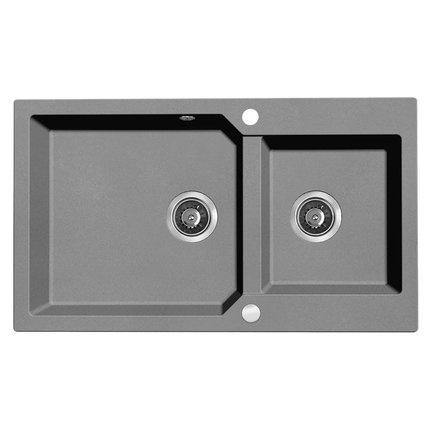 Laveo MILOS granitový drez 86 x 50 cm, sivý SPM_5208