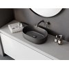 Besco CeraBe LOVA CERA-LINE Gun Metal keramické umývadlo na dosku 46 x 31 cm UNCM-46-LOGM