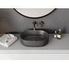 Besco CeraBe LOVA CERA-LINE Gun Metal keramické umývadlo na dosku 46 x 31 cm UNCM-46-LOGM