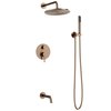 Besco VEO / DECCO / ILLUSION podomietkový sprchový set so sprchovou hlavicou, brúsená meď BP-V-MS