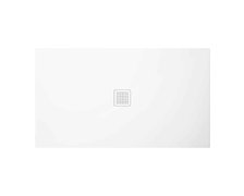 Brecoro Plain Solid Surface obdĺžniková sprchová vanička 140 x 80 cm, biela PLB015