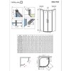 Radaway IDEA PDD asymetrický sprchový kút 80 L x 100 R x 200 cm