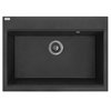 Laveo TAU jednokomorový granitový drez 70 x 50 cm, čierny SBT_7107