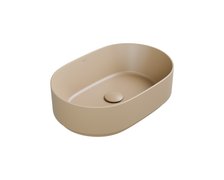 Besco CeraBe LOVA CERA-LINE Matt Mokka keramické umývadlo na dosku 46 x 31 cm UNCM-46-LOM