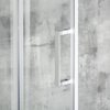 Novoterm ARUBA GL PS chróm sprchový kút s vaničkou 90 x 90 x 199,5 cm, sklo číre, profil chróm