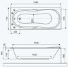 Excellent Sekwana – Obdĺžniková akrylátová vaňa do kúpeľne 150 × 70 cm (WAEX.SEK15WH)
