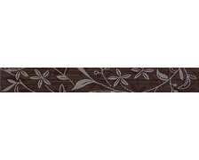 Cersanit TANAKA Brown border Flower listela 5 x 40 cm WD798-015