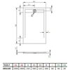 Radaway Teos F sprchová vanička z mramorového zlepenca 180 x 100 x 4 cm HTF180100-54