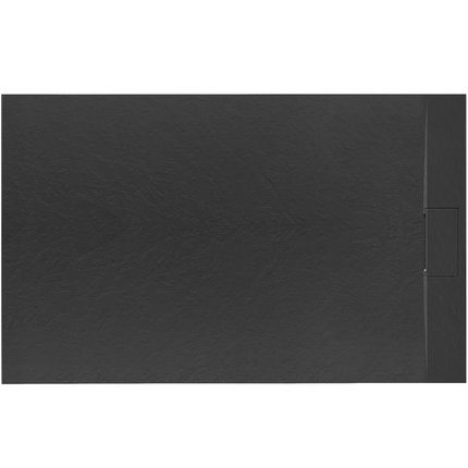 Rea BAZALT BLACK obdĺžniková sprchová vanička 80 x 100 x 2,5 cm, povrch štruktúra, čierna K3304