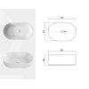 Besco CeraBe LOVA CERA-LINE White keramické umývadlo na dosku 53 x 31,5 cm UNC-53-LOB