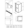 Deante SQUARE sprchový kút 80 x 80 x 200 cm sklo číre KQB_N088P