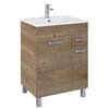 Elita Sunn Kyra 60 2D 1S Dub Canela – Kúpeľňová skrinka s keramickým umývadlom 60x82,1x45,6 cm – RE169212007050