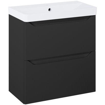 Elita HELO kúpeľňová skrinka s umývadlom 60,8 x 35,3 cm, čierna matná RE020600207160