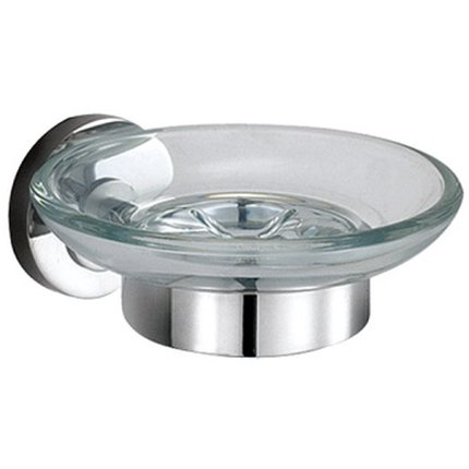 RONDO držiak na mydlo 112x125x52mm, sklenený, chróm/ lesklý 853012