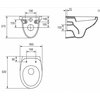Cersanit SET DELFI WC misa závesná 52 x 36 cm + inštalačný modul + sedátko + tlačítko S701-217