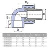 Ekoplastik PP-R koleno KZ vonkajšie 20 x 1/2" PN 20