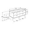 Kúpeľňová skrinka VICTORIA BASIC UNIK set s umývadlom 120 x 46 cm