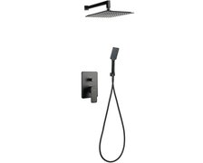 VALVEX podomietkový sprchový set, 250 mm hlavová sprcha, 1/2" vývod, čierny 2454570-MBK