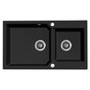Laveo MILOS granitový drez 86 x 50 cm, čierny SPM_B208