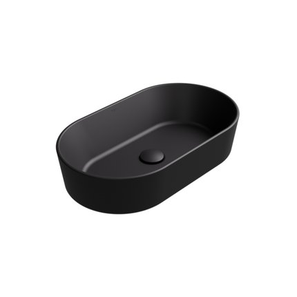 Besco CeraBe LOVA CERA-LINE Matt Black keramické umývadlo na dosku 53 x 31,5 cm UNCM-53-LOC