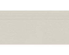 Tubadzin Industrio light grey rektifikovaná schodnica matná 29,6 x 59,8 cm