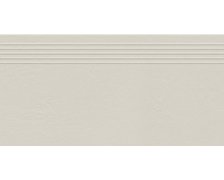Tubadzin Industrio light grey rektifikovaná schodnica matná 29,6 x 59,8 cm