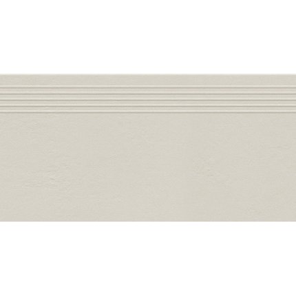 Tubadzin Industrio light grey rektifikovaná schodnica matná 29,6 x 59,8 cm