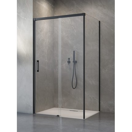 Radaway IDEA BLACK KDS obdĺžnikový sprchový kút 160 x 75 x 205 cm 10115160-54-01L+10117075-01-01