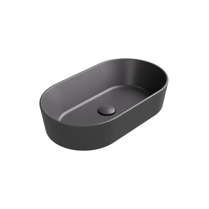 Besco CeraBe LOVA CERA-LINE Gun Metal keramické umývadlo na dosku 53 x 31,5 cm UNCM-53-LOGM