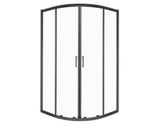 Novoterm ARUBA GL BL black sprchový kút bez vaničky 90 x 90 x 199,5 cm, sklo číre, profil čierny