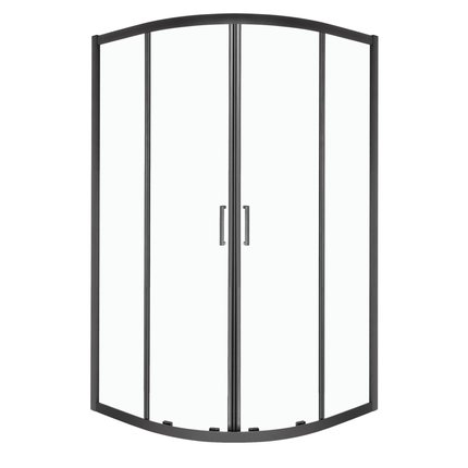 Novoterm ARUBA GL BL black sprchový kút bez vaničky 90 x 90 x 199,5 cm, sklo číre, profil čierny