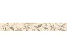 Cersanit TANAKA Cream border Flower listela 5 x 40 cm WD798-014