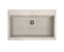 Laveo TAU jednokomorový granitový drez 80 x 50 cm, bež SBT_4108