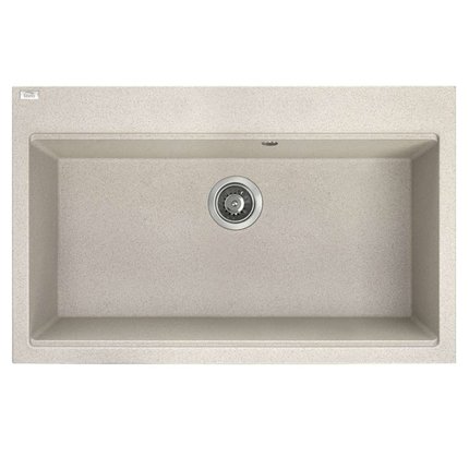 Laveo TAU jednokomorový granitový drez 80 x 50 cm, bež SBT_4108