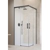 Radaway IDEA BRUSHED GUNMETAL KDD obdĺžnikový sprchový kút 90 x 100 x 205 cm 387060-92-01L+387062-92-01R