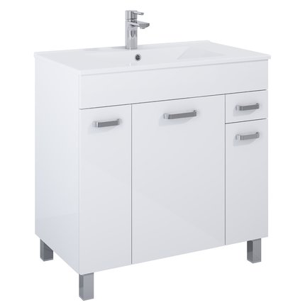 Elita Sunn Kyra 80 3D 1S White HG – Kúpeľňová skrinka s keramickým umývadlom 80x82,1x46,5 cm – RE169195008060