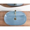 Rea AURA L.BLUE SHINY keramické umývadlo na dosku 60,5 x 40,5 cm REA-U6618
