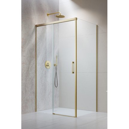Radaway IDEA Brushed Gold KDJ obdĺžnikový sprchový kút 160 x 120 x 205 cm 387046-99-01R+387054-99-01L