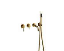 Besco VEO 4-otvorová podomietková vaňová batéria brúsené zlato BW-V4P-ZS