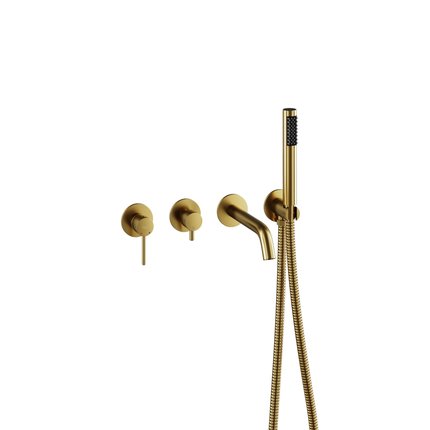 Besco VEO 4-otvorová podomietková vaňová batéria brúsené zlato BW-V4P-ZS