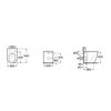 Roca MERIDIAN WC misa stojatá Rimless® Vortex s univerzálnym odpadom 36 x 54 cm A347747000