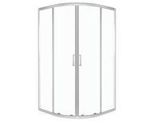 Novoterm ARUBA GL CHR chróm sprchový kút bez vaničky 80 x 80 x 199,5 cm, sklo číre, profil čierny