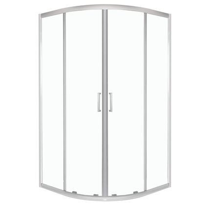 Novoterm ARUBA GL CHR chróm sprchový kút bez vaničky 80 x 80 x 199,5 cm, sklo číre, profil čierny