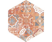 Nowa Gala FLAMENCO FLM 06 Červená L-LCD heksagon gres dlažba matná 33 x 28 cm