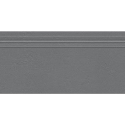 Tubadzin Industrio graphite rektifikovaná schodnica matná 29,6 x 59,8 cm