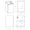 Elita komoda Look 40-1D White HG, 40x40x85 cm, RE080400028060