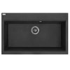Laveo TAU jednokomorový granitový drez 80 x 50 cm, čierny SBT_7108