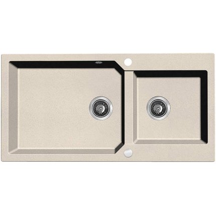 Laveo MILOS granitový drez 98 x 50 cm, bež SPM_4209
